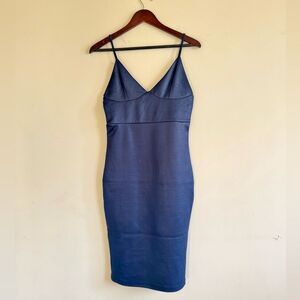 Navy Blue Bodycon Slip Dress